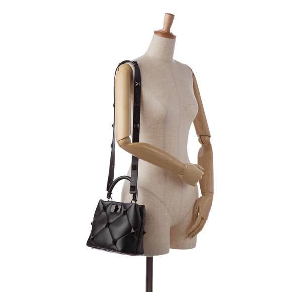 Pre-Loved Valentino Roman Stud Satchel - Picture 10 of 11